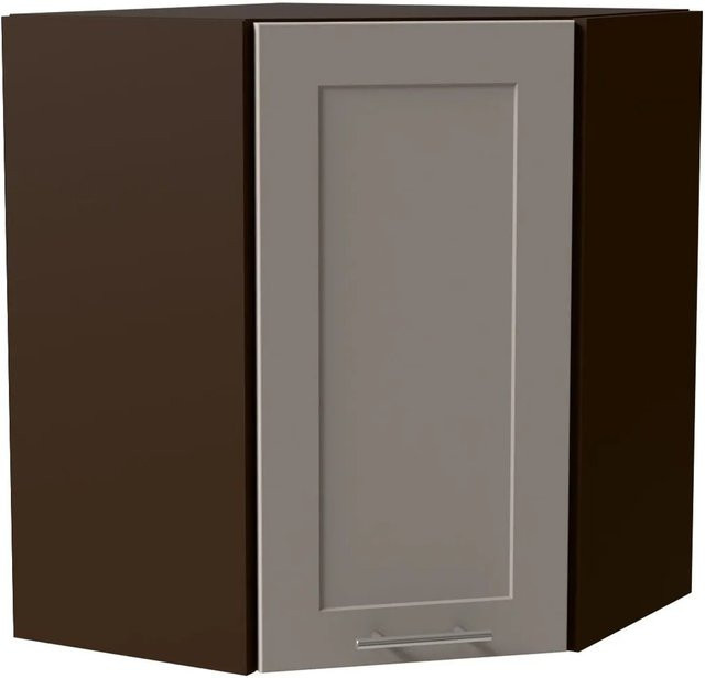 Feldmann-Wohnen Eckhängeschrank Oslo W10 in Lava und Kaschmir Matt, B/T/H: 60 x 60 x 72 cm - Bild 1