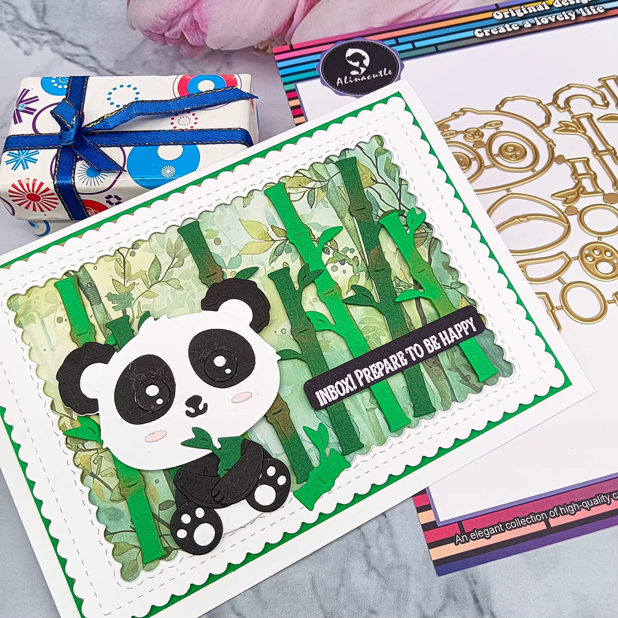 Alinacutle Panda Metall-Stanzform für Bastelarbeiten, Scrapbooking und DIY-Grußkarten - Bild 2