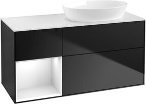 V&B Waschtischunterschrank Finion mit Wandbeleuchtung, Farbe: Weiß lackiert, Breite: 120 cm, Tiefe: 50,1 cm, Höhe: 50,1 cm - Bild 1