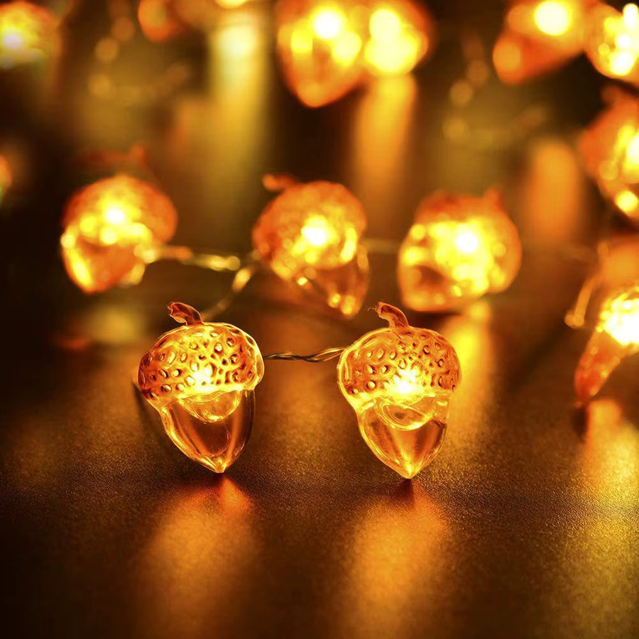 Batteriebetriebene Eichel Lichterkette mit 30 LEDs für herbstliche Thanksgiving Dekorationen - Bild 4