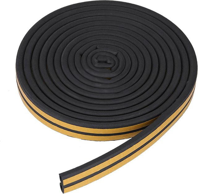 Meterk Selbstklebendes EPDM-Gummidichtband zur Schalldämmung für Tür und Fenster, 5 Meter, Breite: 9 mm, Höhe: 6 mm, Weiß und Schwarz - Bild 1