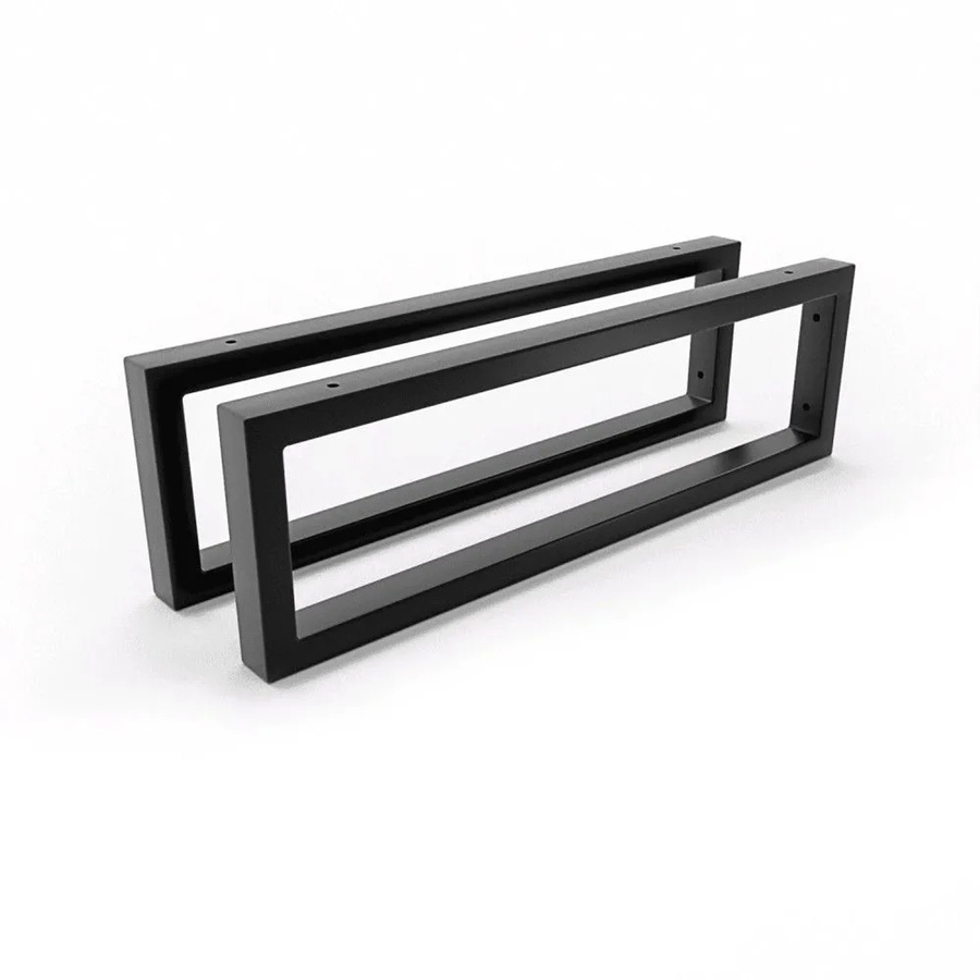 HEVVA Waschtischhalterung RHEIN 2er Set Schwarz matt aus Metall, Höhe: 15 cm, Tiefe: 50 cm - Bild 2