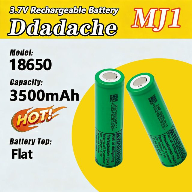 INR18650 MJ1 Lithium-Ionen-Akku 18650 mit 3500mAh und 3,7V für Gartenwerkzeuge und Handbohrer, Farbe: Grün - Bild 1