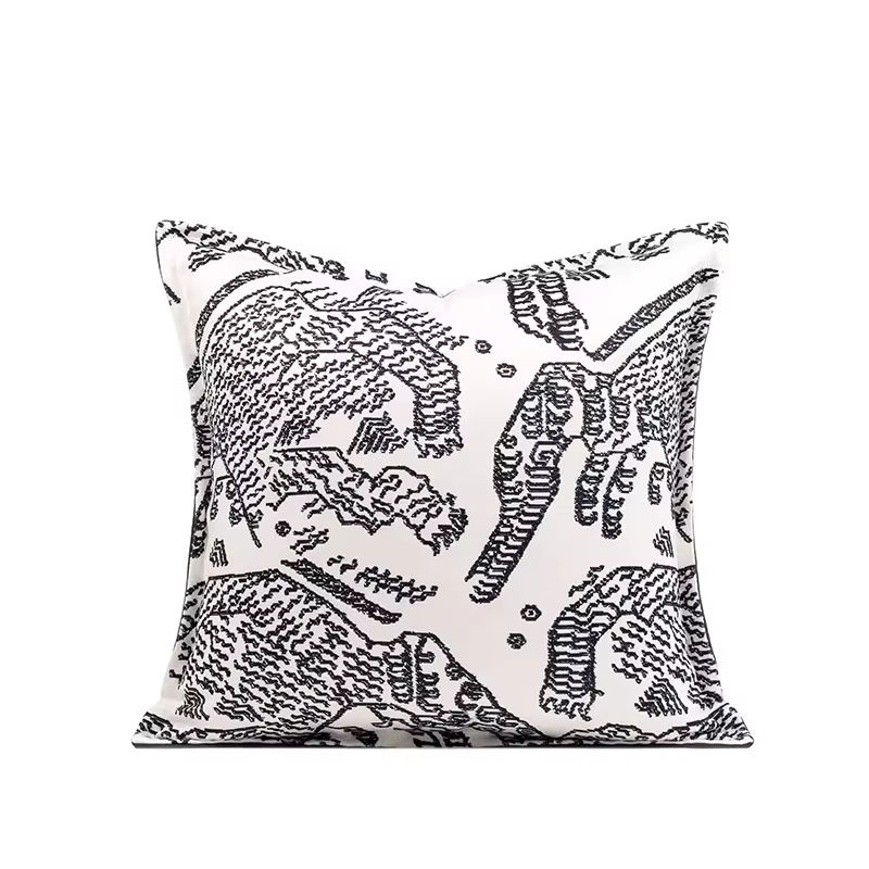 Diphylleia Italien Kissenbezug mit modernem abstrakten Bergtiger-Jacquard-Design, superweich und dekorativ, Breite: 30 cm, Höhe: 30 cm - Bild 5
