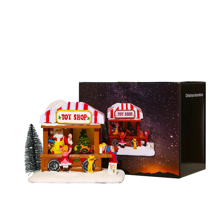 Musikalisches Weihnachts-Dorf Popcorn-Haus in Mehrfarbig für Kinder - Bild 2