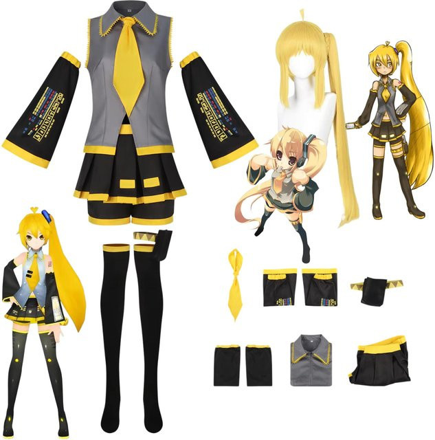 Anime Akita Neru Cosplay Kostüm Perücken-Set, XXL - Bild 1