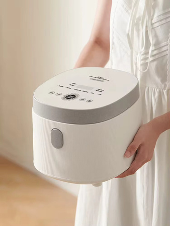 Elektrischer Reiskocher MultiCooker kbxstart in Weiß, 2,5 l Volumen für 2–3 Personen