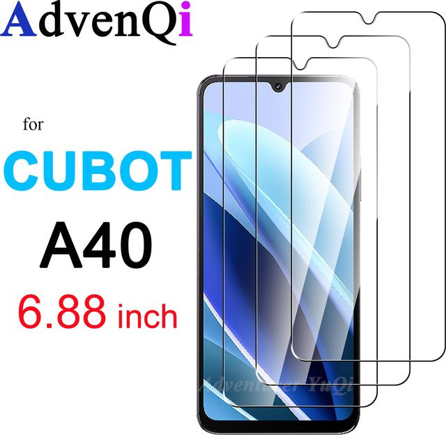 Cubot A40 Displayschutzfolie aus gehärtetem Glas, 6,88 Zoll, transparent, HD, 9H kratzfest und case-freundlich - Bild 1