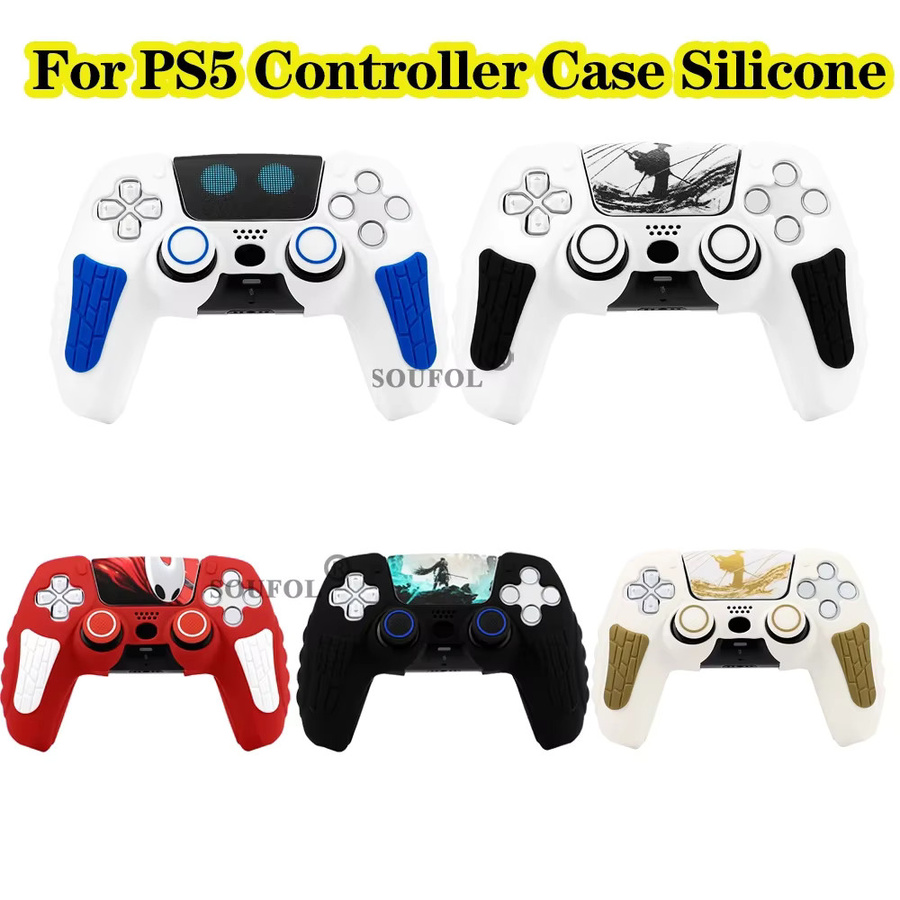 MBCHIPSTAR Anti-Slip Silikon Schutzhülle und Thumbstick-Grips für PS5 Controller in Schwarz - Bild 4