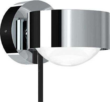 Top Light Puk! 80 Wall Avantgarde LED-Wandleuchte in Chrom mit mattem Glas und warmweißem Licht (2700K) - Bild 1