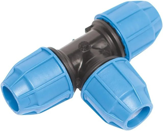 LUX-TOOLS T-Stück für PE-Rohre Ø 20 mm aus Kunststoff in Blau - Bild 1