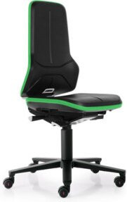 Bimos Arbeitsstuhl ESD Neon 2 in Grün mit Rollen und Sitzhöhenverstellung 450-620 mm - Bild 1