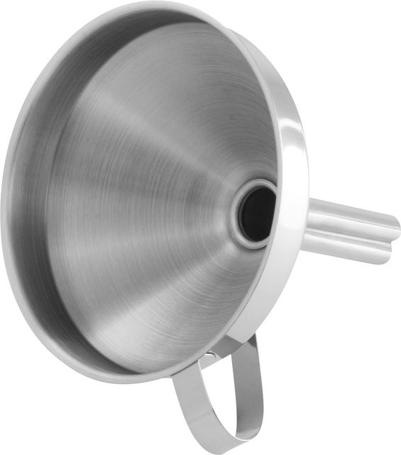 Fackelmann Trichter aus Edelstahl mit Griff, Silber, Durchmesser: 10 cm - Bild 1