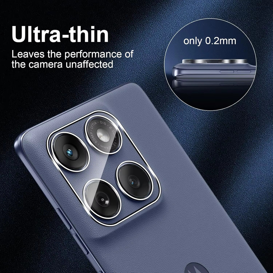 3D 9H Gehärtetes Glas HD Kameralinsen-Schutzfolie für Motorola Moto G77 G67 Power Edge 60 Fusion G86 transparent - Bild 4