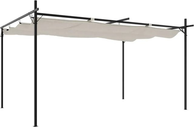 DELUKE Terrassenüberdachung OLIMP mit Schiebedach in Creme, B/T/H: 395 x 292 x 230 cm - Bild 1