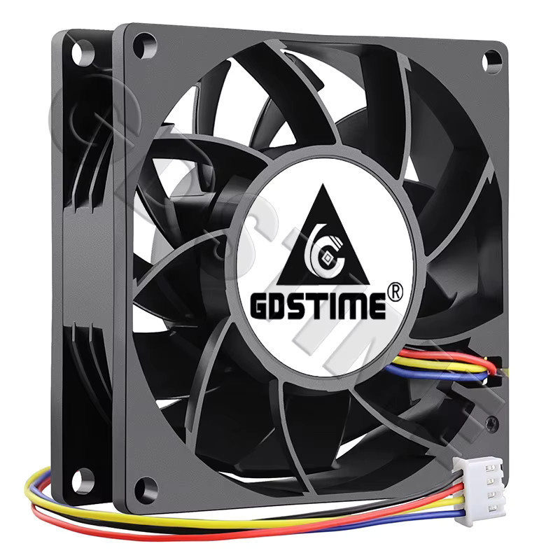 Gdstime Dual Ball Axial Lüfter 8025 für PC CPU und Schrankkühlung, Schwarz, B: 80 mm, T: 80 mm, H: 25 mm - Bild 3