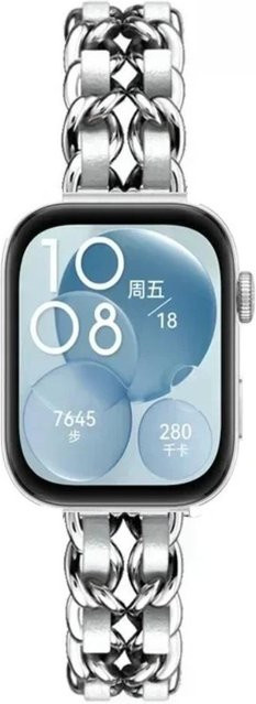 Apinsenda Uhrenarmband Edelstahl, Silber, Damen, für Huawei Watch Fit - Bild 1
