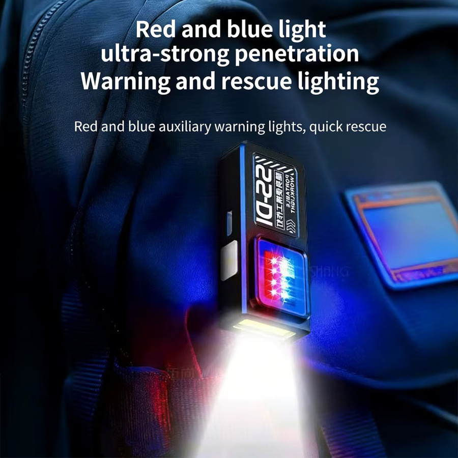 Heinast Tragbare Mini COB LED Taschenlampe in Schwarz mit Clip und Magnet, wiederaufladbar und wasserdicht für Camping und Wandern - Bild 3