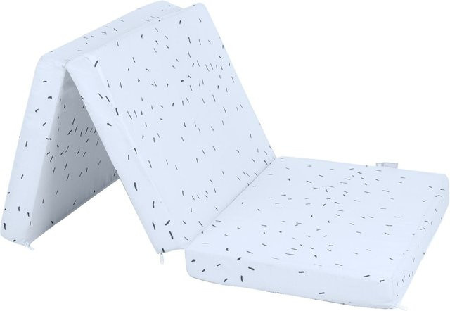 Kikkaboo Babybett-Faltmatratze Bear with me in Blau mit 100% Baumwollbezug, B/T/H: 120 x 60 x 5 cm - Bild 1