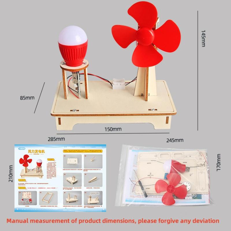 Fashnics DIY Holzwindrad Modell Kinderspielzeug Lernspielzeug - Bild 3