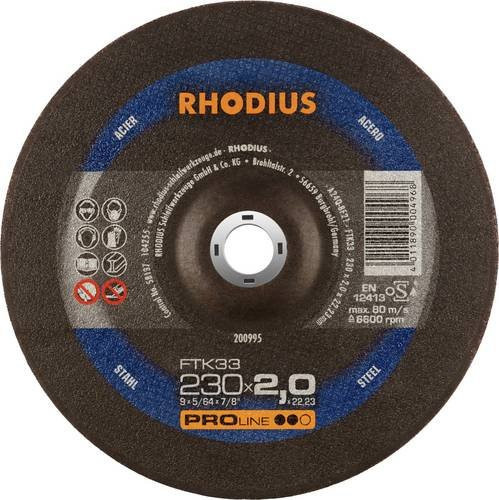 Rhodius FTK33 200995 Trennscheiben-Set für Metall, 25 Stück, Schwarz - Bild 1