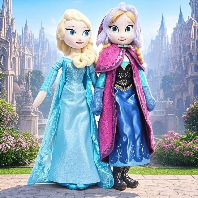 Disney Die Eiskönigin Elsa Anna Prinzessin Puppe, Plüsch, Textil - Bild 1