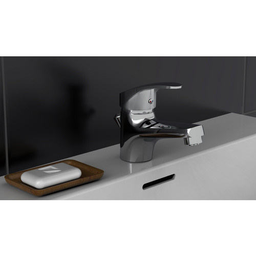 Schütte Waschtischarmatur Orazi Niederdruck aus Messing in Chrom Silber mit Ablaufgarnitur - Bild 2