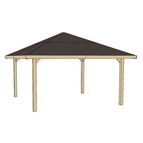 WEKA Sitzlaube Paradies Größe 4 mit Zeltdach in Beige, B/T: 433 x 433 cm - Bild 2
