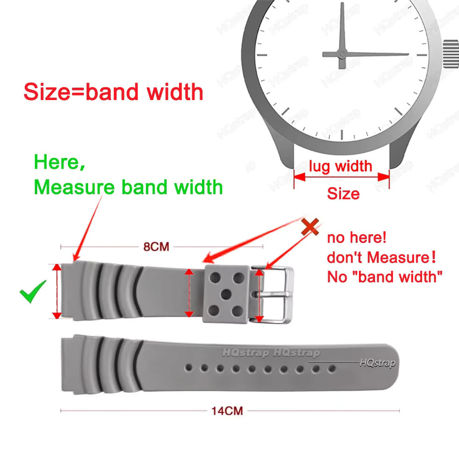 HQstrap Uhrenarmband Silikon, 20mm 22mm, Unisex - Bild 3
