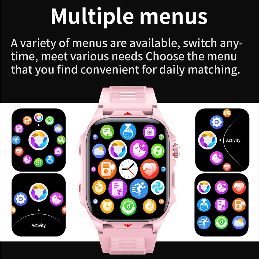 CRTORRS Smartwatch, Schwarz, Kunststoff, 44 mm, Unisex - Bild 6