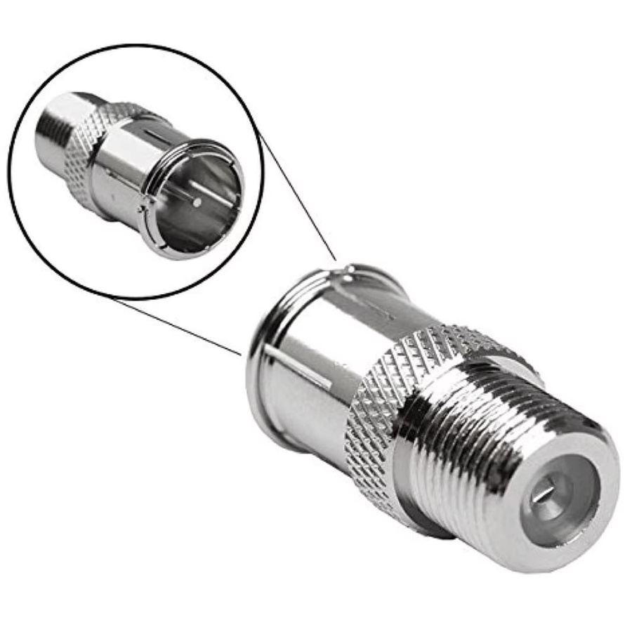 FRHY F-Typ-Stecker auf Buchse Schnellanschluss-Adapter Set, 10 Stück, Silber, werkzeuglose Koaxial-Lösung für TV-Antenne, Satellitenkabel und Modem - Bild 2