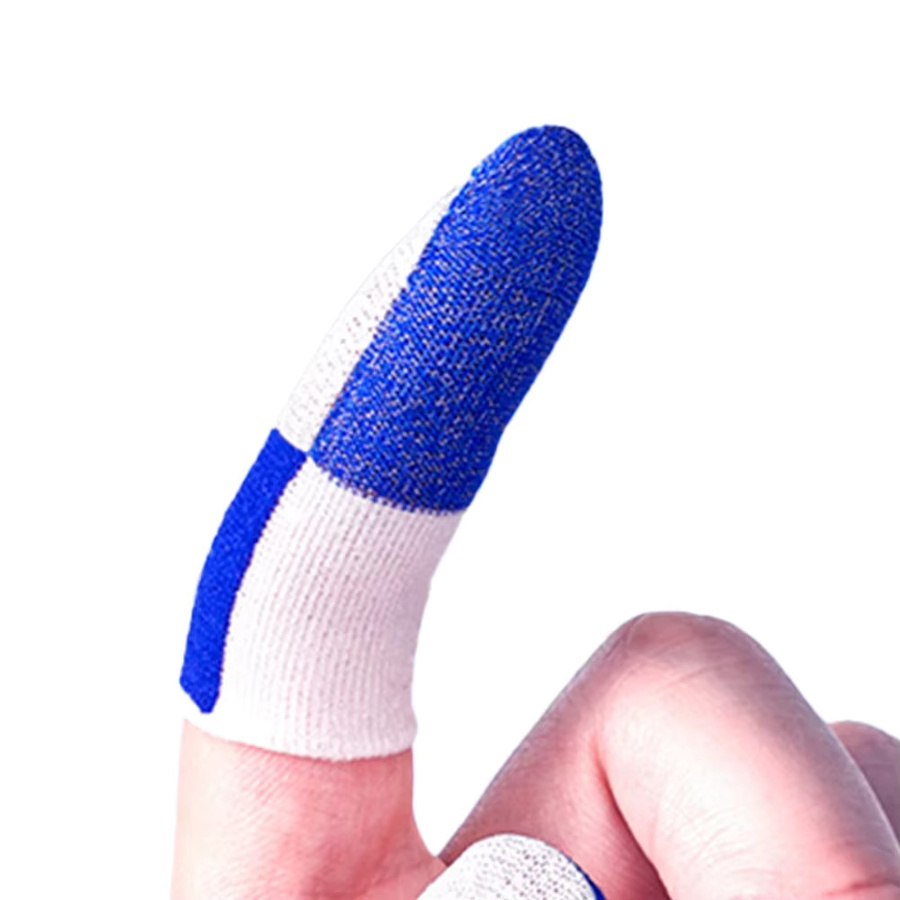 ALLOYSEED Fingerhüllen für Mobile Gaming, 3/10 Paar atmungsaktive Daumenhandschuhe, schweißfest und rutschfest, Touchscreen-Fingerabdeckung in Blau und Multicolour - Bild 4