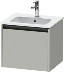 Duravit Waschtischunterschrank Ketho.2 in Betongrau Matt, wandhängend mit 1 Auszug, B/T/H: 51 x 42 x 44 cm - Bild 1