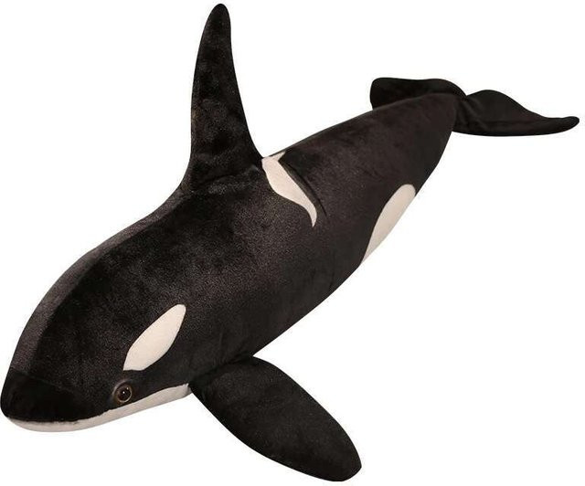 BC Pet Supplies Schwertwal Plüschtier, 50cm, Schwarz - Bild 1
