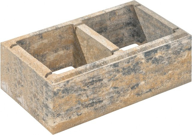 Diephaus Mauerstein Mileo Maxi Muschelkalk in Beige, B/T/H: 60 x 40 x 20 cm - Bild 1