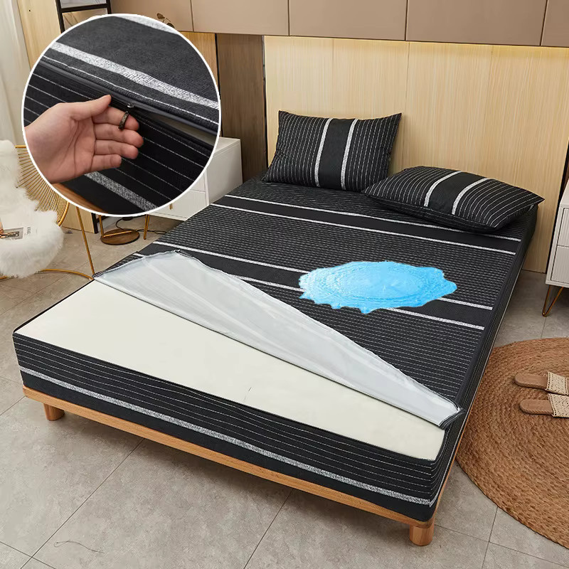 Dreamreal Matratzenschoner mit Reißverschluss, wasserdichter und atmungsaktiver Spannbettlaken mit Anti-Milben-Schutz, Schwarz - Bild 2