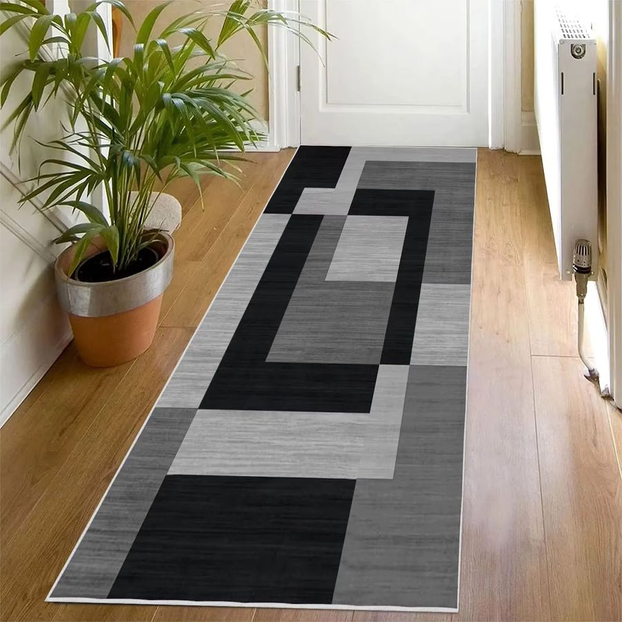 VIKAMA Wohnzimmerteppich mit geometrischem Design, rutschfeste Bodenmatte für Sofa und Schlafzimmer - Bild 3