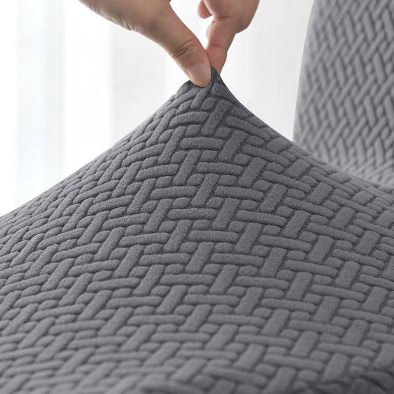 Stretch Relaxsesselbezug aus Jacquard in Grau für Einzelsofas und Recliner - Bild 5