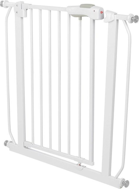 Kikkaboo Treppenschutzgitter All Safe Türschutzgitter ausziehbar und erweiterbar weiß - Bild 1