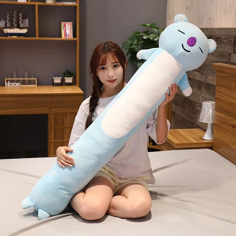 BT21 Cartoon Kissen Pink – Bequemes langes Zylinder-Kuschelkissen mit Koya, RJ, Shooky, Mang, Chimmy, Tata und Cooky - Bild 3