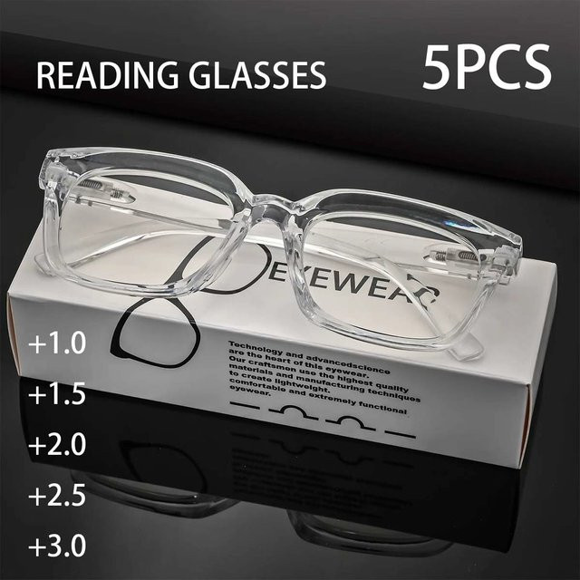 VOPHA Lesebrille, Vollrand, Kunststoff, transparent, Unisex - Bild 1