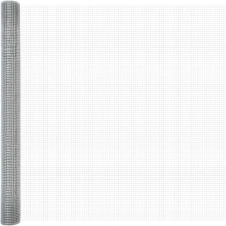 vidaXL Geschweißter Drahtzaun aus Stahl in Silber, Höhe: 1,6 m, Länge: 10 m