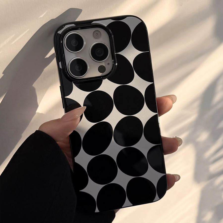 Stoßfeste Schutzhülle mit Luxus-Kreisdesign für iPhone 12 bis iPhone 16 Pro Max von MUQGEW in Multicolour - Bild 4