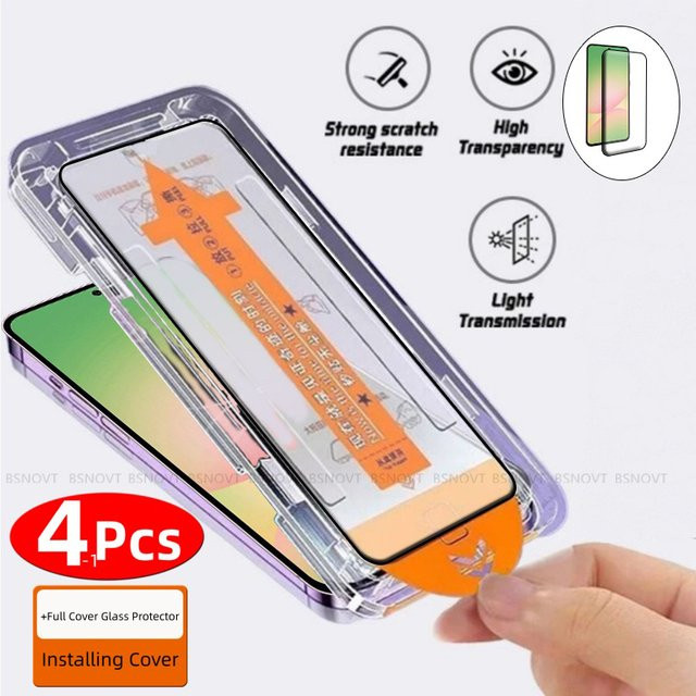Samsung Galaxy A56 Panzerglas Display Schutzfolie Transparent mit Vollabdeckung und 9H Härtegrad - Bild 1