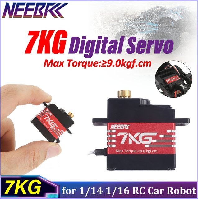 NEEBRC Digital Servo, Halb-Aluminium-Gehäuse, Metallgetriebe, Schwarz - Bild 1