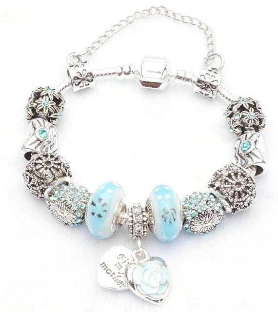 Allbestart Charm-Armband, Zinklegierung, Silber, Kristall, Kinder, 18cm - Bild 1