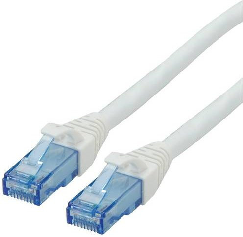 Roline RJ45 Netzwerkkabel CAT 6a U/UTP Patchkabel Ethernet/LAN Weiß, Länge: 15,00 m - Bild 1