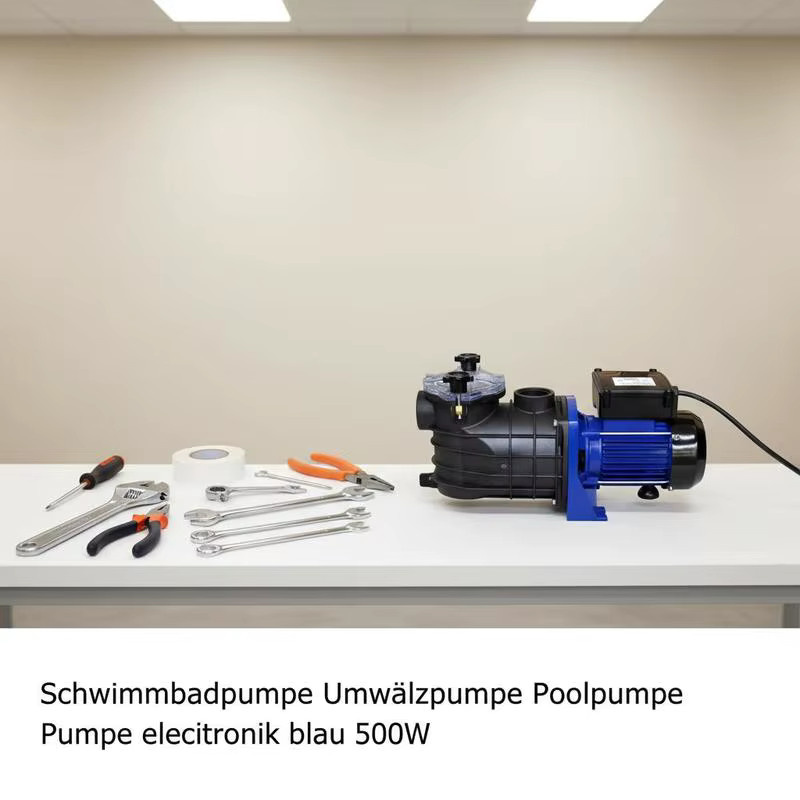 Elektrische Poolpumpe 500 W in Blau für Garten und Hinterhof - Bild 5