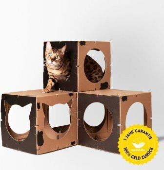 DoPetMe Katzenhaus Kitten Castle in Schwarz - Bild 1