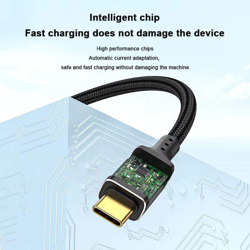 DOONJIEY Thunderbolt 5 USB-C Kabel, 240W Schnellladekabel mit 120 Gbit/s Datensynchronisierung, 16K/8K kompatibel, Schwarz - Bild 5